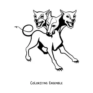 Image à colorier de Cerbère
