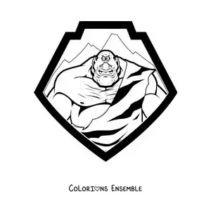 Image à colorier d'un géant à un seul œil