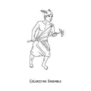 Coloriage du dieu grec Hermès réaliste