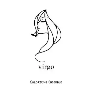 Image à colorier du signe de la Vierge, facile