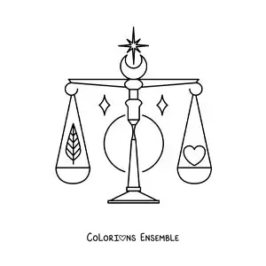 Image à colorier du symbole de la Balance