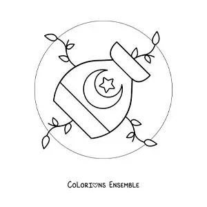 Image à colorier d’une cruche du Verseau