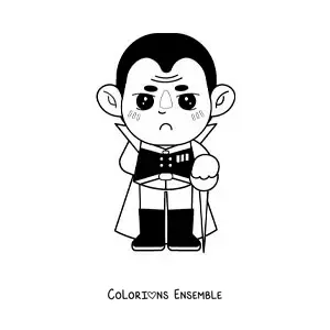 Image à colorier d'un dessin de Napoléon Bonaparte