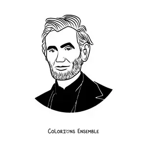 Image à colorier du visage du président Lincoln