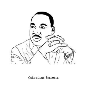 Image à colorier de Martin Luther King Jr