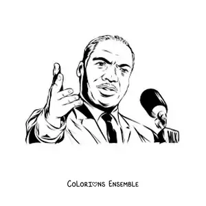 Image à colorier du discours de Martin Luther King