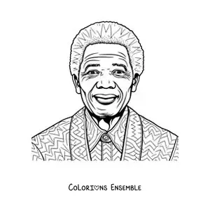 Image à colorier de Nelson Mandela