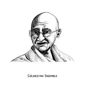 Image à colorier de Mahatma Gandhi