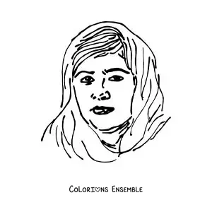 Image à colorier de Malala Yousafzai