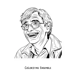 Image à colorier de Stephen Hawking jeune