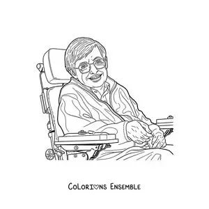 Image à colorier de Stephen Hawking