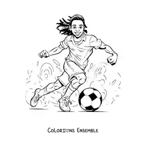 Image à colorier de Ronaldinho en dessin animé, facile