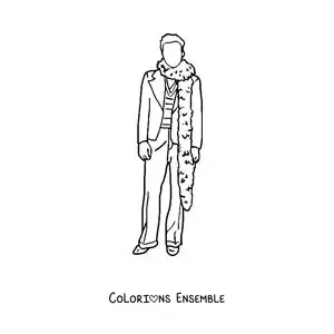 Coloriage d’une silhouette de Harry Styles