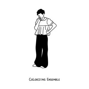Coloriage d’une silhouette de Harry Styles tirée de son album Harry’s House