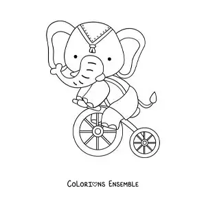 Image à colorier d’un clown animé en train de jongler