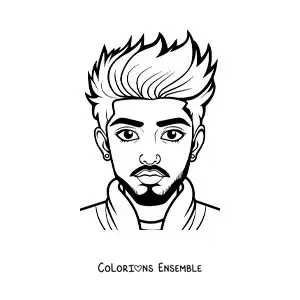 Coloriage de Zayn Malik en dessin animé