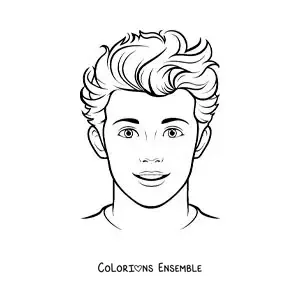 Coloriage de Shawn Mendes en dessin animé