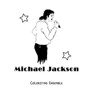 Coloriage de Michael Jackson en train de chanter