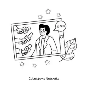 Coloriage d'un smartphone qui affiche les informations sur son écran