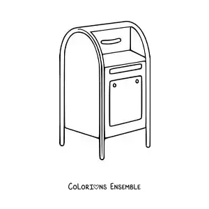 Coloriage d'une boîte aux lettres