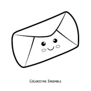 Coloriage d'une enveloppe animée