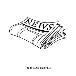 Image à colorier d'un journal