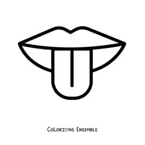 Image à colorier d'une langue