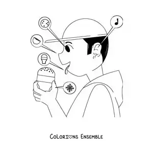 Image à colorier de l’emplacement des 5 sens dans le corps humain