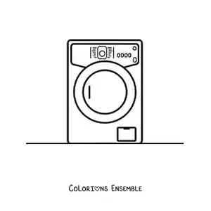 Image à colorier d’une machine à laver