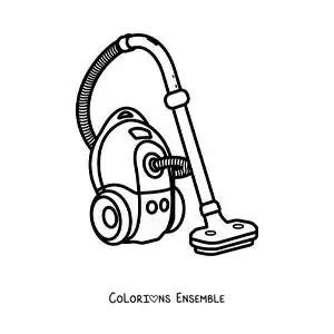 Image à colorier d'un aspirateur