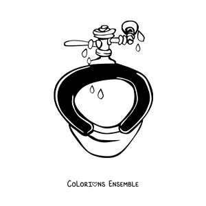 Image à colorier de toilettes