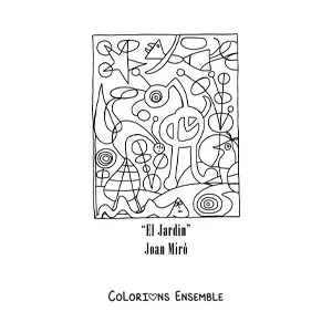 Image à colorier du Jardin de Joan Miró