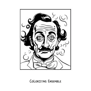 Image à colorier de Salvador Dalí