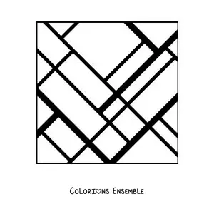 Image à colorier d'une œuvre d'art dans le style de Mondrian