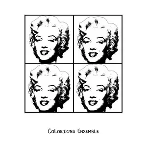 Image à colorier du Diptyque Marilyn d'Andy Warhol