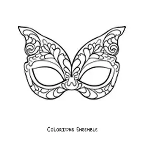 Image à colorier d'un loup papillon pour les filles