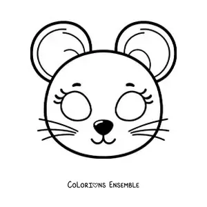 Image à colorier d’un masque de souris