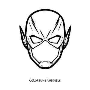 Image à colorier d’un masque de Flash