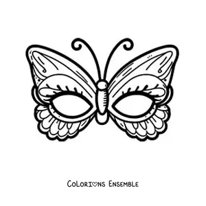 Image à colorier d’un loup de papillon