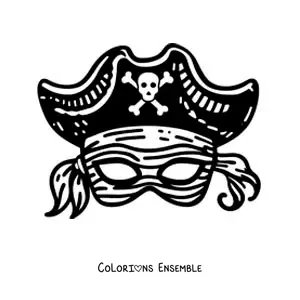 Image à colorier d’un loup de pirate