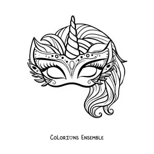 Image à colorier d’un loup de licorne