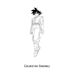 Coloriage de Goku Black