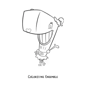 Coloriage de Perle en train de sourire