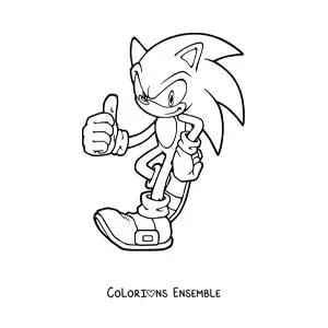 Coloriage de Sonic le hérisson