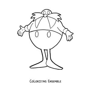 Coloriage du docteur Eggman de Sonic