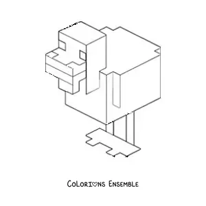 Coloriage d’un canard de Minecraft