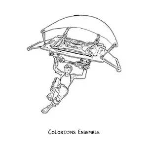 Coloriage d’une fille de Fortnite atterrissant en planeur