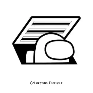 Image à colorier d’une trappe d’Among Us