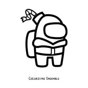 Image à colorier d’un membre d’équipage d’Among Us