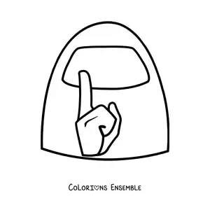 Image à colorier d’un imposteur d’Among Us